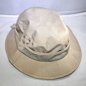 Vintage Quaker Marine Supply Bucket Hat Mens Medium USA Union Made Outdoorsman